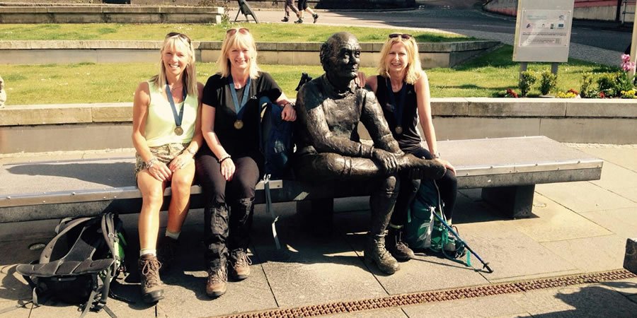 people completing the west highland way